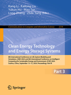 cover image of Clean Energy Technology and Energy Storage Systems